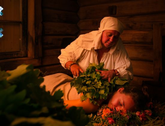 Latvian sauna ritual 