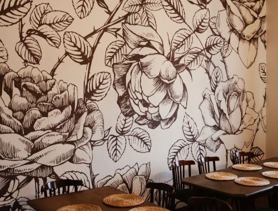 Kafejnīca Rundāles pils tuvumā, interjera skats.