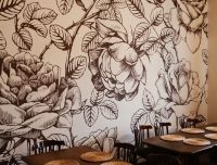 Kafejnīca Rundāles pils tuvumā, interjera skats.