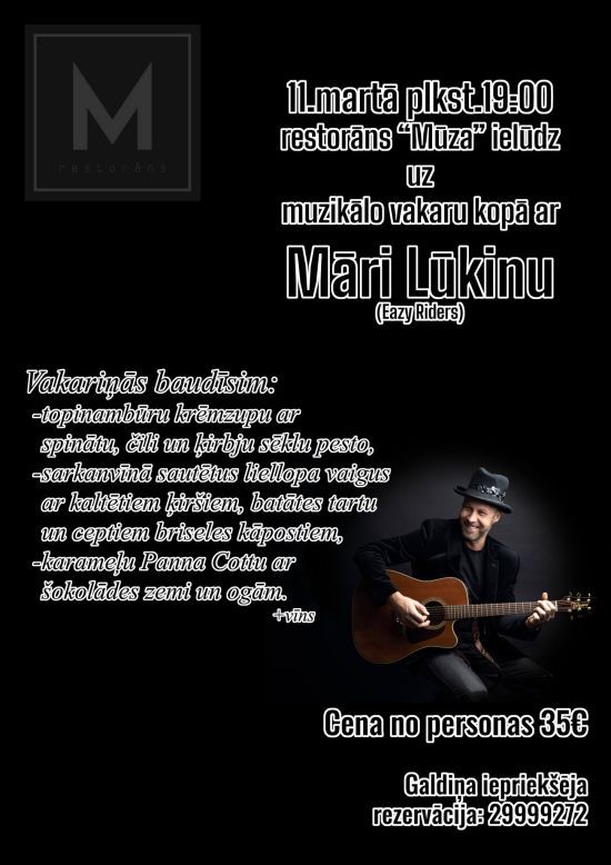 Musical evening at restaurant 