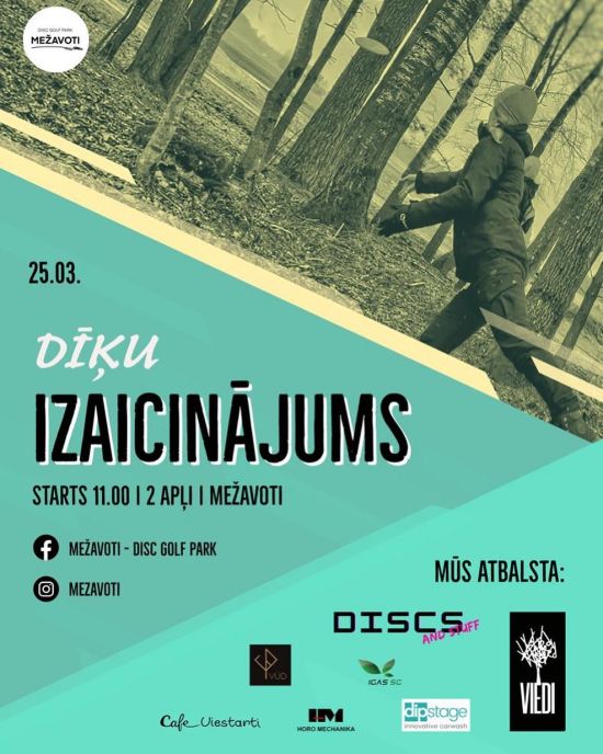 Dīķu izaicinājums diskgolfa trasē 