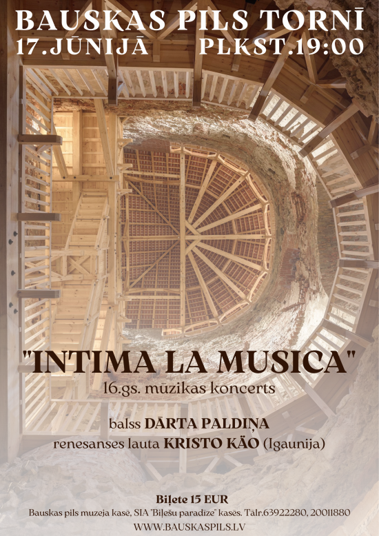 Koncerts “Intima la Musica” Bauskas pils tornī 