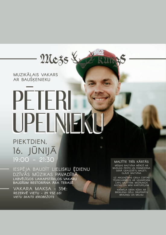 Muzikālais vakars ar Pēteri Upelnieku