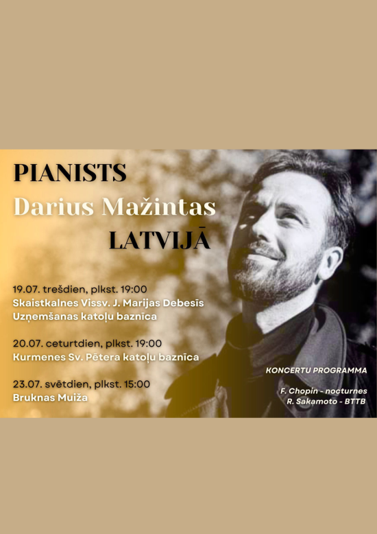 Pianista Darius Mažintas koncertu programma