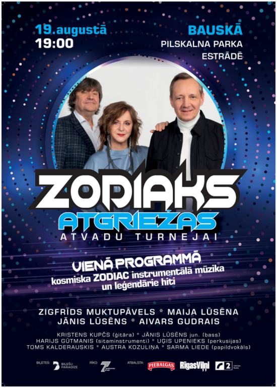 Zodiaka atvadu koncerts Bauskā