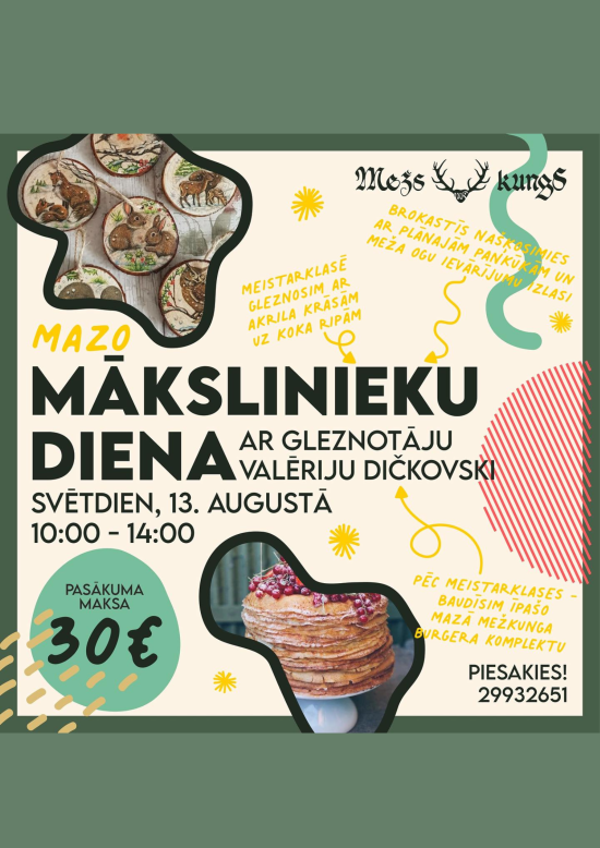 Mazo mākslinieku diena restorānā 