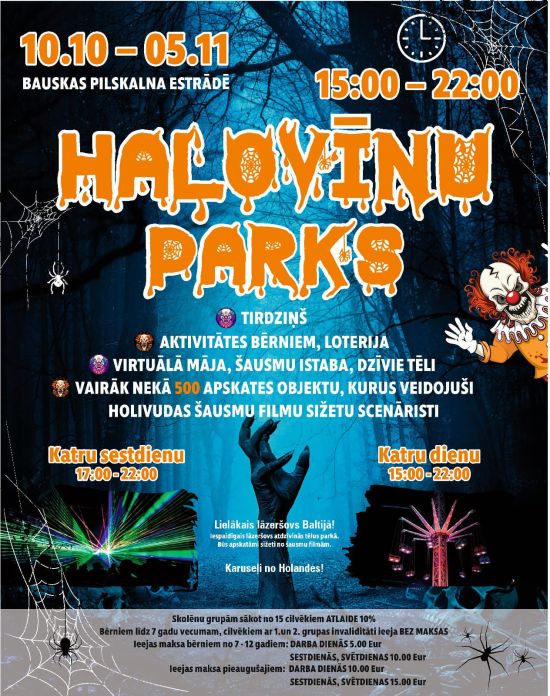 Halovīnu šausmu parks Bauskas pilskalnā