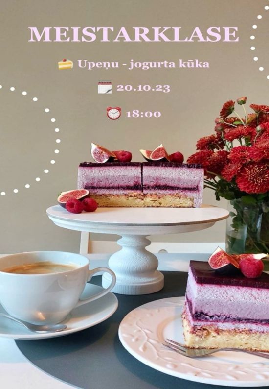 Upeņu - jogurta kūkas meistarklase
