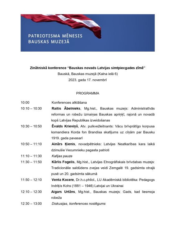 Scientific conference at the Bauska Museum