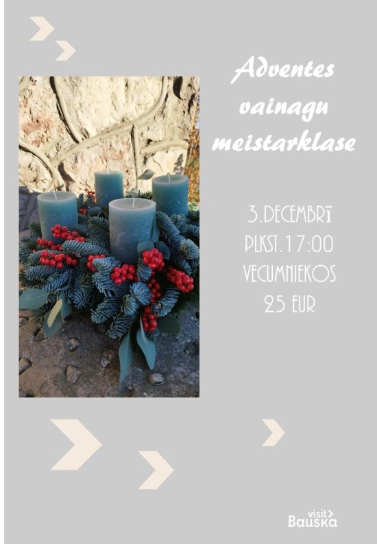 Advent wreath master class in Vecumnieki
