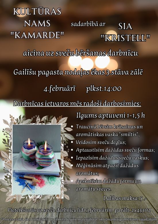 Candle making workshop