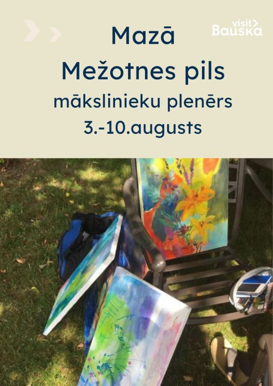 Little Mezotne Palace. Artists' plein air.
