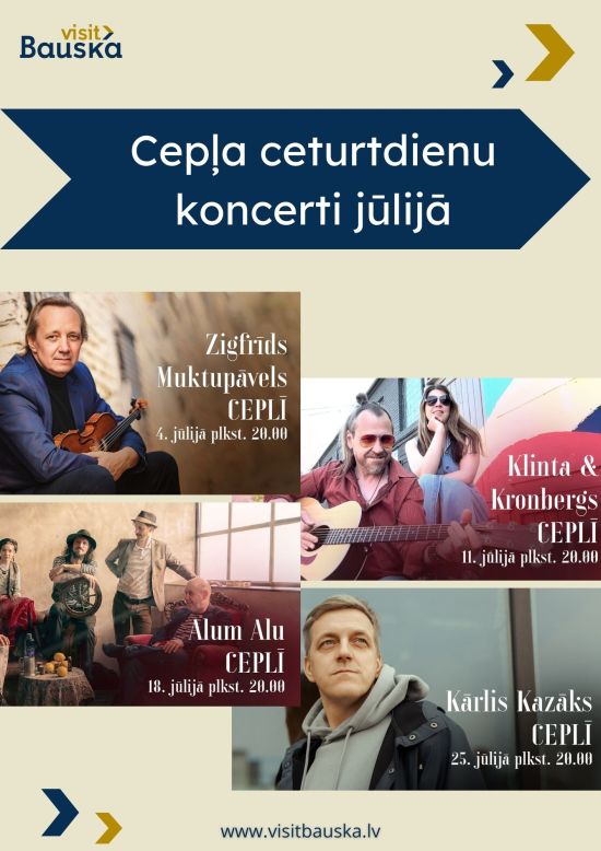 Cepļa ceturtdienu koncerti jūlijā