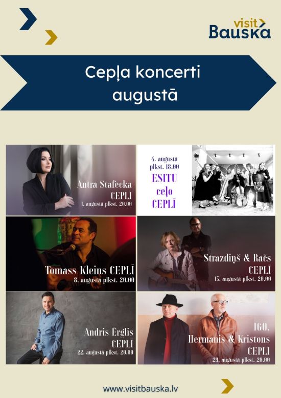 Cepļa koncerti augustā 2024