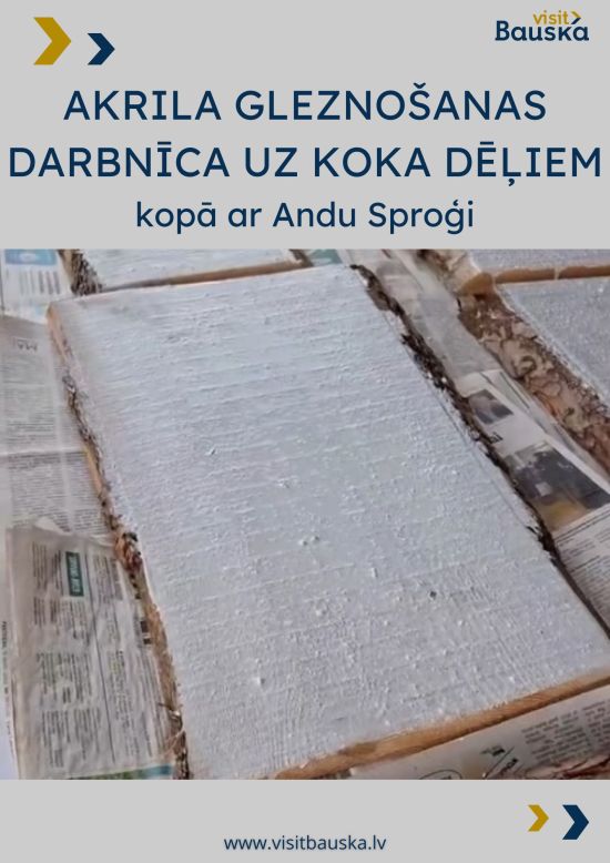 Akrila gleznošanas meistarklase uz koka dēļiem