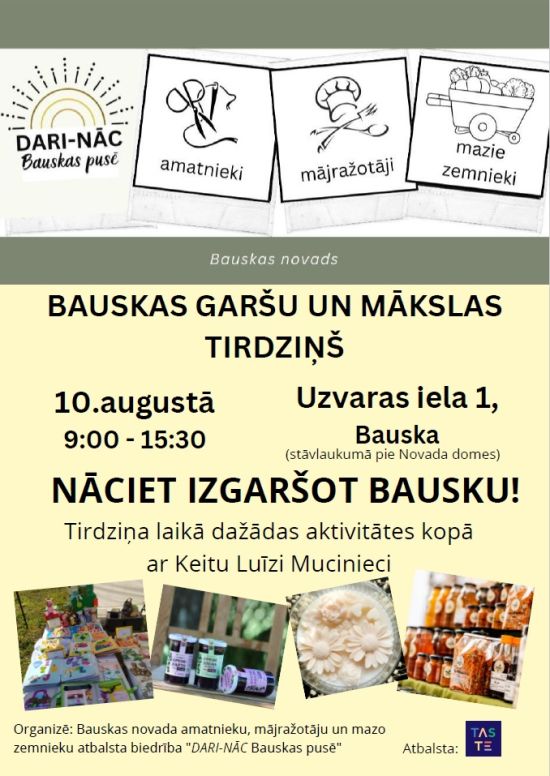 Bauskas garšu un mākslas tirdziņš