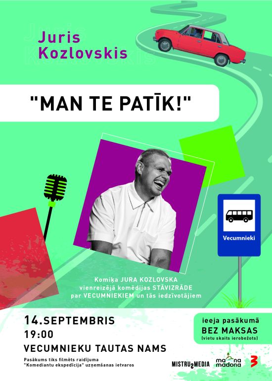 Juris Kozlovskis stāvizrādē “Man te patīk!