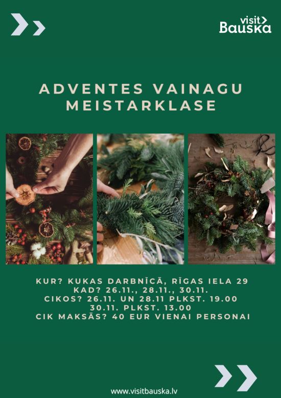 Adventes vainagu meistarklases