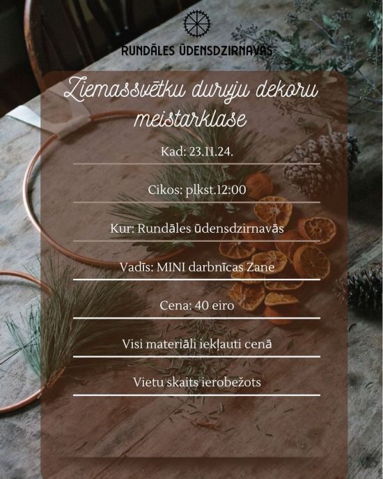 Ziemassvētku durvju dekoru meistarklase