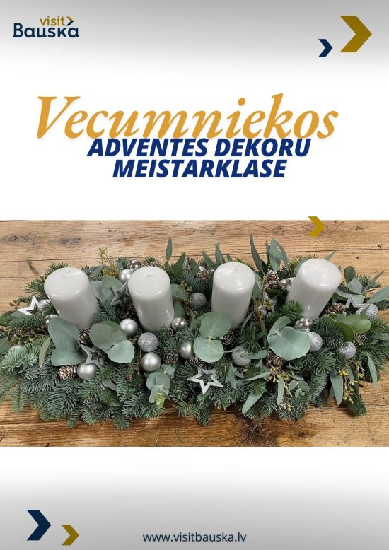 Adventes dekoru meistarklase Vecumniekos