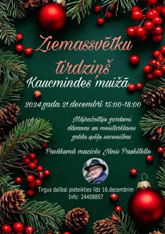 Ziemassvētku tirdziņš Kaucmindes muižā