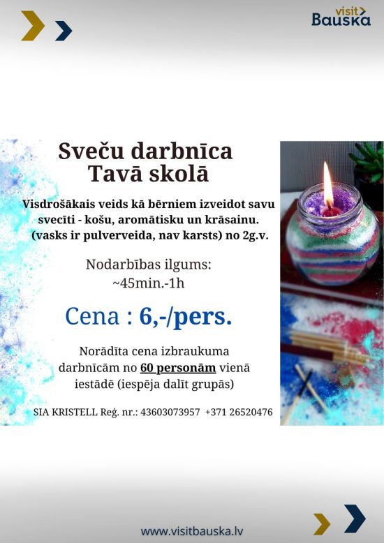 Sveču darbnīca sveču mēnesī