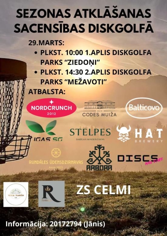 Sezonas atklāšanas sacensības diskgolfā