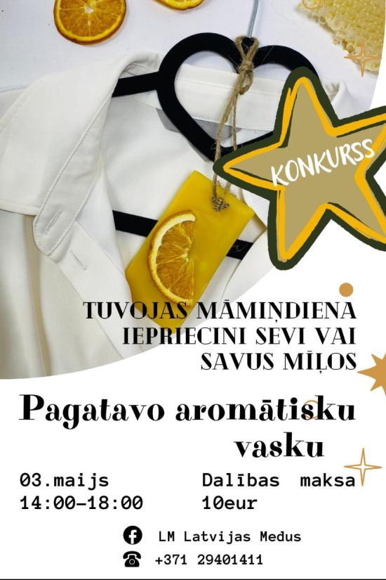 Aromātiskā vaska meistarklase