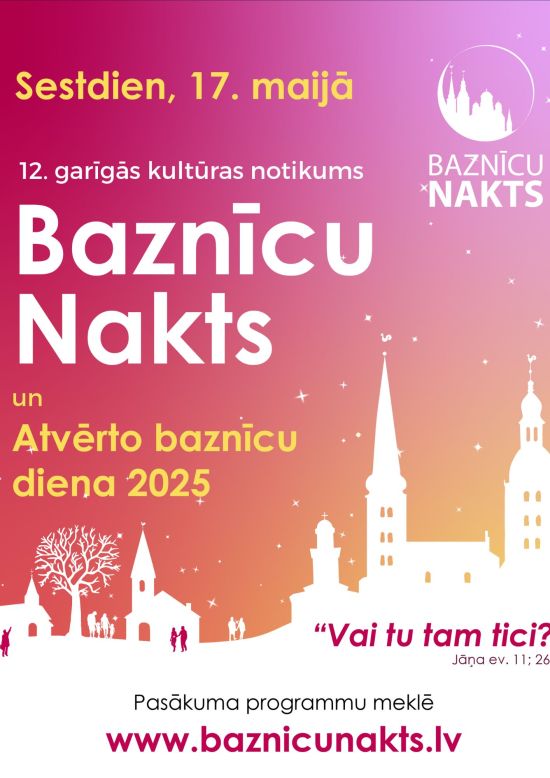Baznīcu nakts un Atvērto baznīcu diena 2025