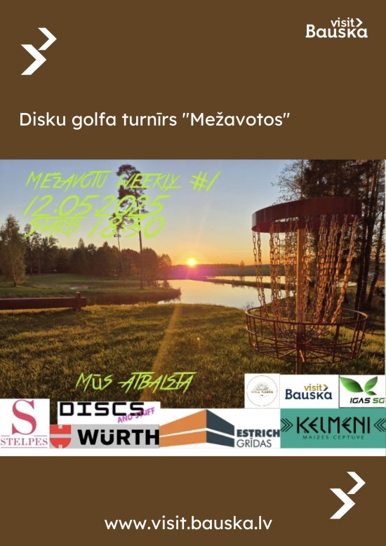 Disku golfa turnīrs Mežavotu disku golfa parkā