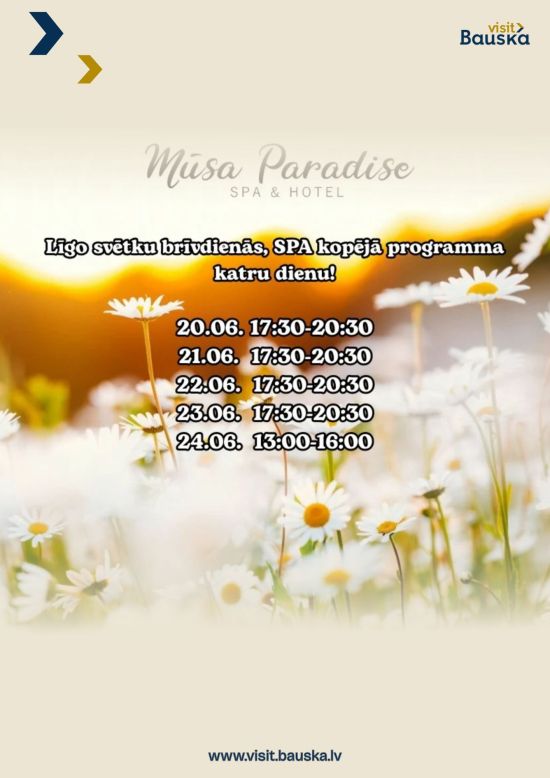 SPA offer during the Midsummer holiday | Mūsa Paradise
