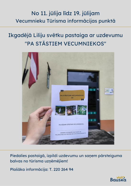 Liliju svētku pastaiga ar uzdevumu 