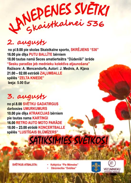 Kanepene festival in Skaistkalne