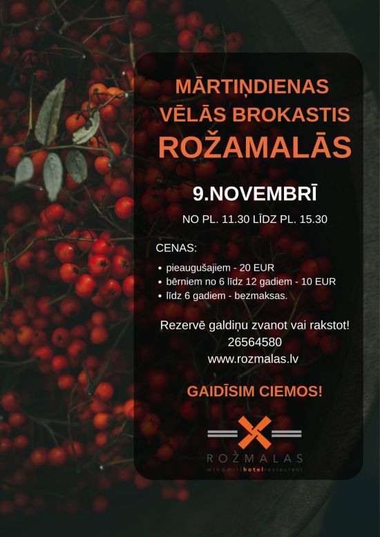 Mārtiņdienas vēlās brokastis 