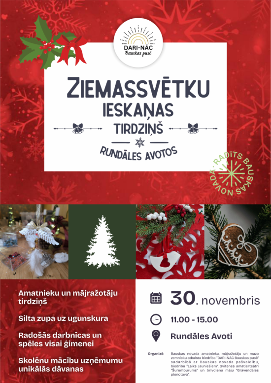 Ziemassvētku ieskaņas tirdziņš Rundāles Avotos