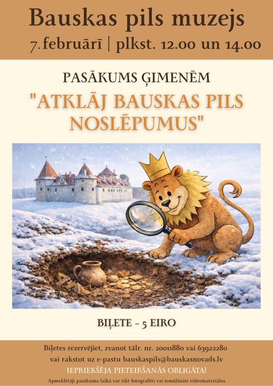 Pasākums ģimenēm “Atklāj Bauskas pils noslēpumus”