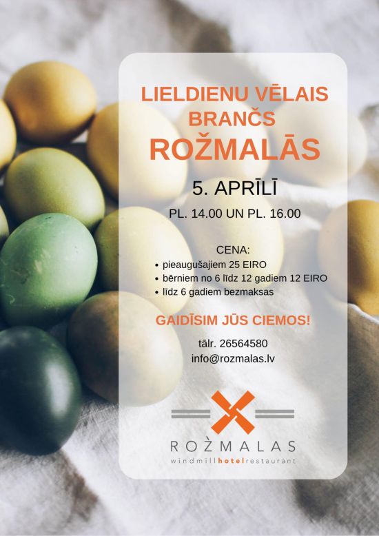 Lihavõtte hiline brunch Rožmalases