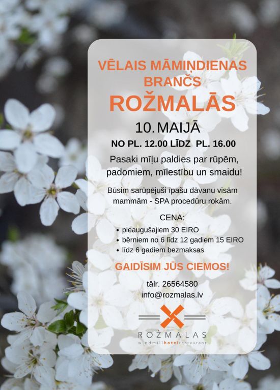 Late Mother’s Day brunch at Rožmalas