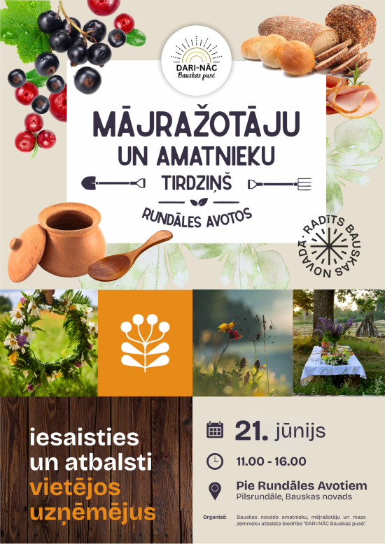 Mājražotāju un amatnieku tirdziņš Rundāles Avotos
