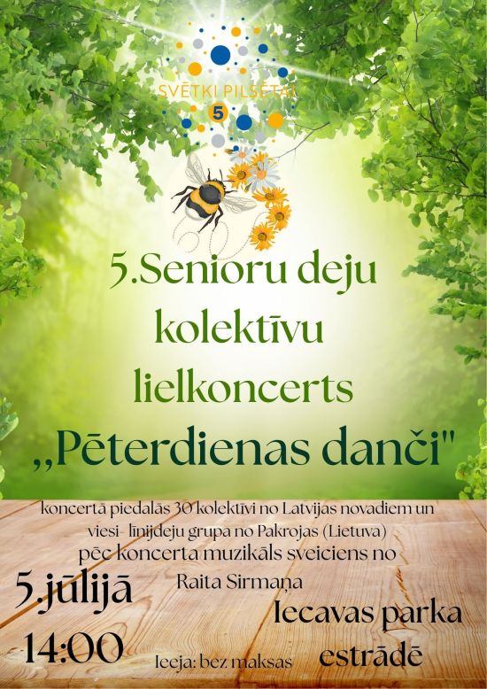 „Peetripäeva tantsud“ Iecava pargi muusikakioskis