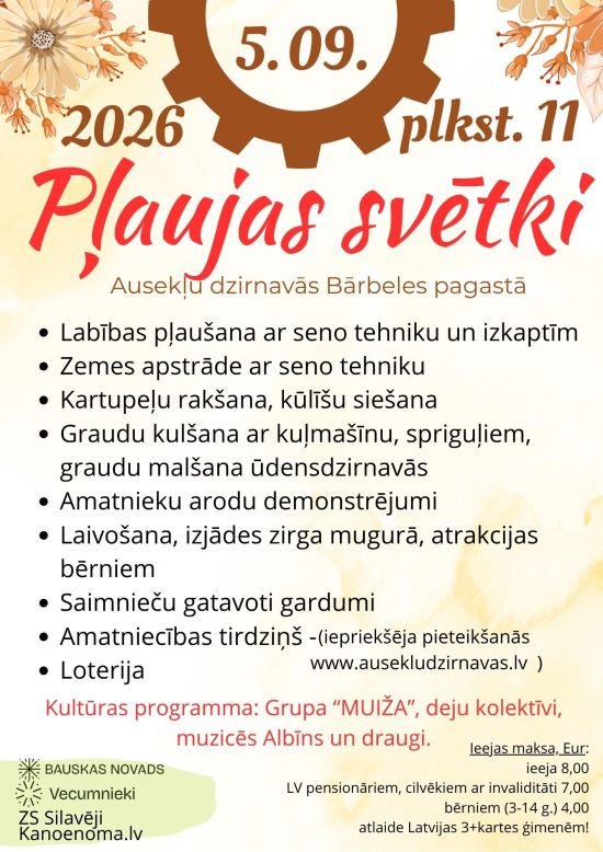 Pļaujas svētki Ausekļu dzirnavās